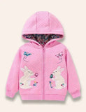 Bunny Appliqué Dotted Coat