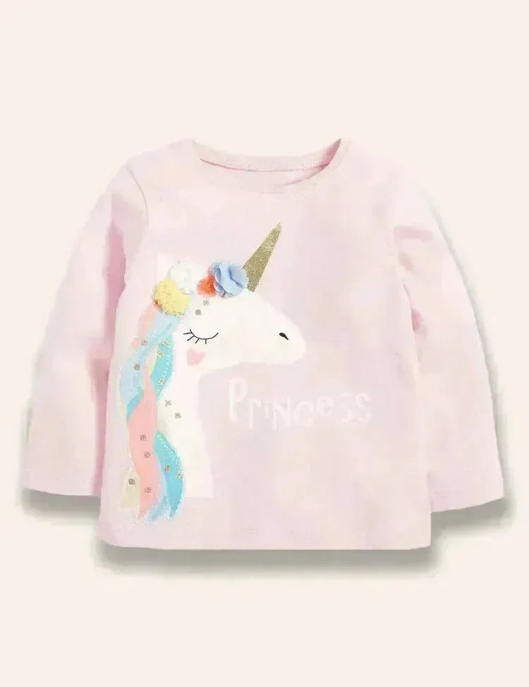 Cartoon Unicorn Long Sleeve T-Shirt
