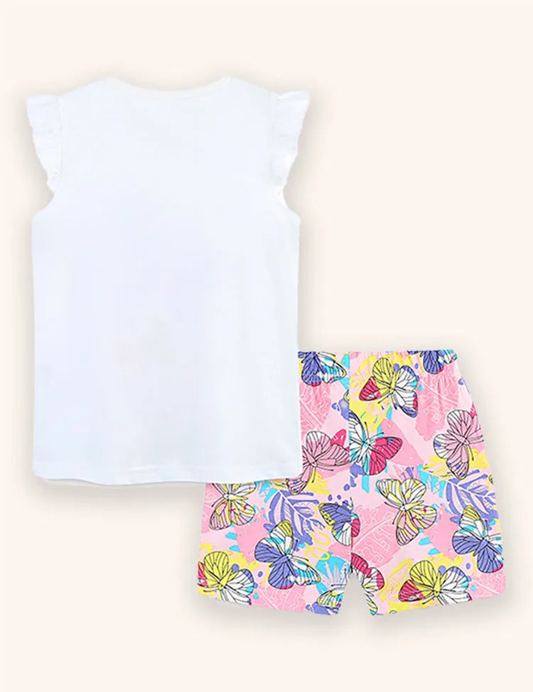 Butterfly Printed T-shirt Set