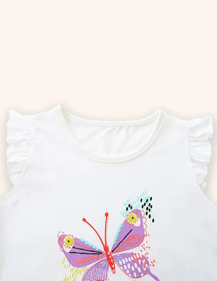 Butterfly Printed T-shirt Set