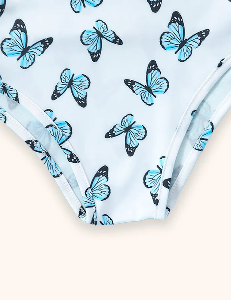 Butterfly Printed Bikini Swimsuit