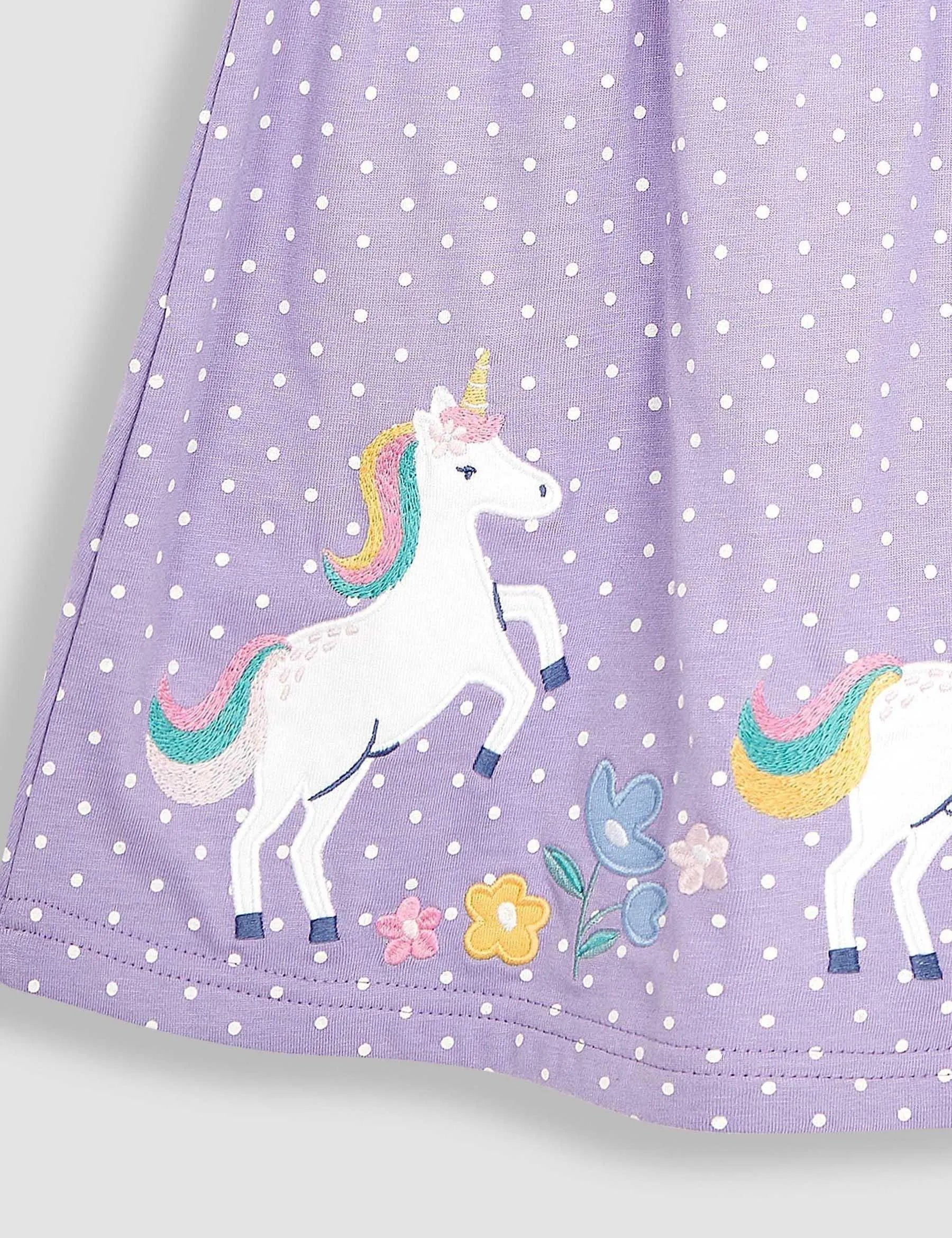 Appliqué Frill Shoulder Pretty Summer Jersey Dress - Mini Taylor