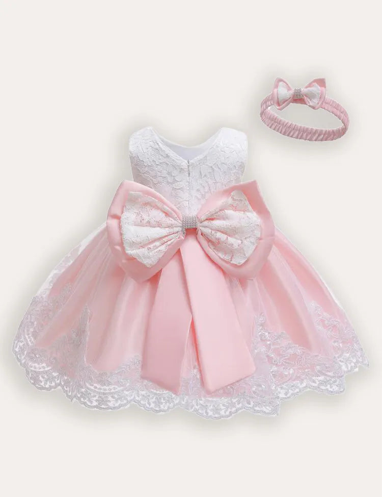 Bow Tutu Lace Dress