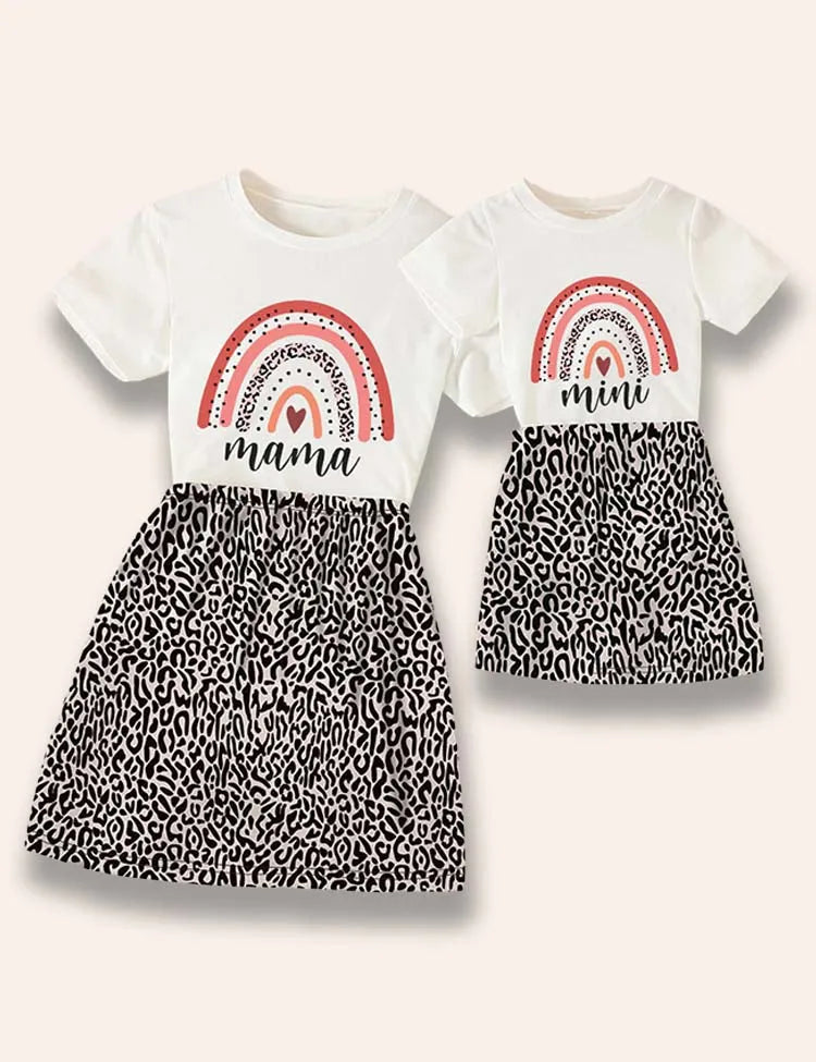 Valentine‘s Day MAMA & MINI Leopard Printed Set