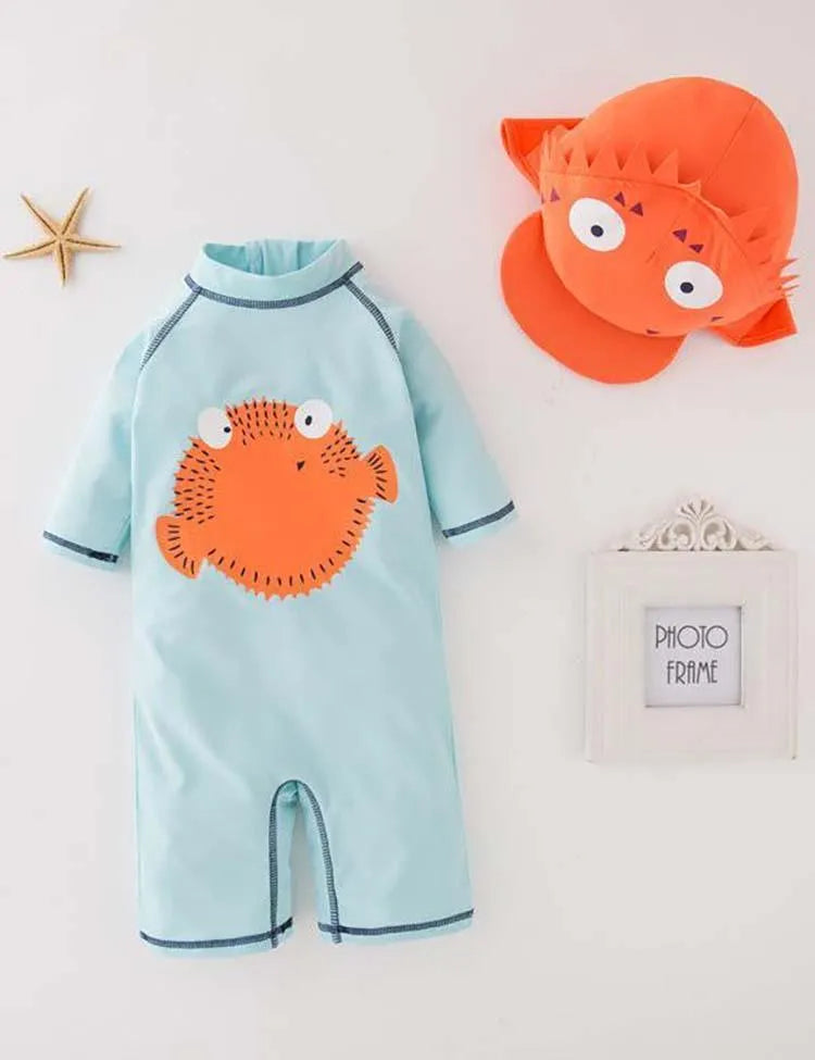 2-Piece Dolphin Sleeve Swimsuit - Mini Taylor