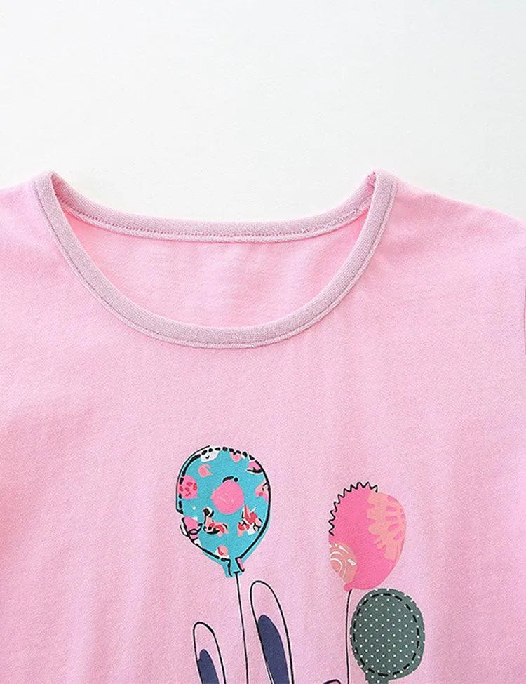 Bunny Printed Crewneck T-shirt - Mini Taylor