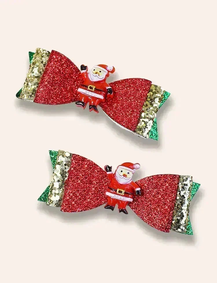 2PCS Christmas Series Sequined Hairclips
