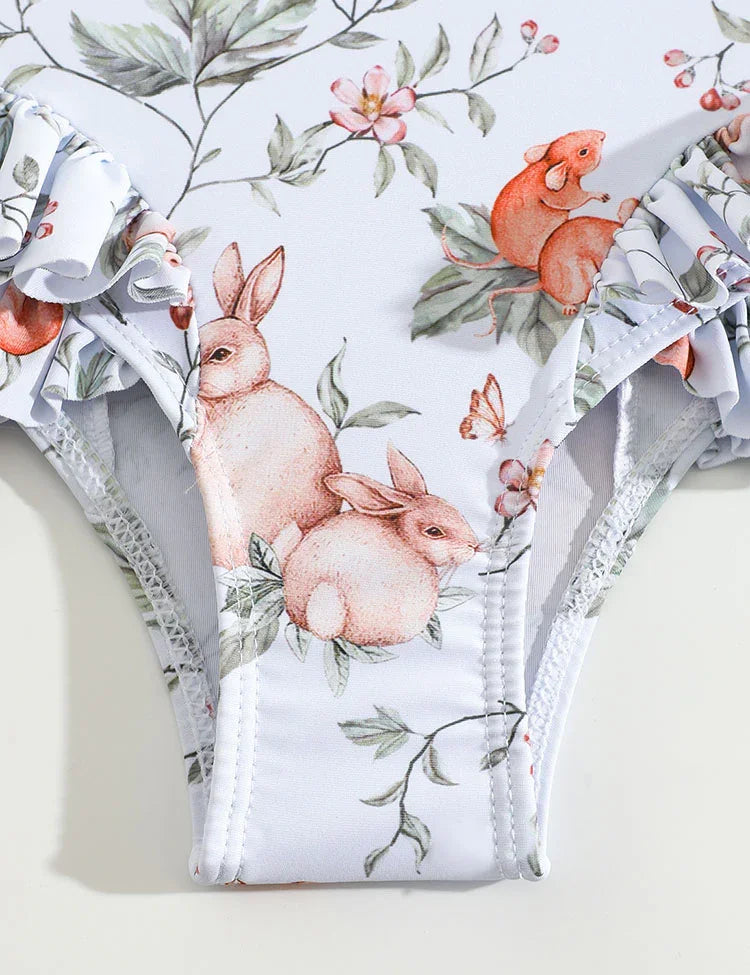 Bunny Print Swimsuit