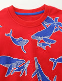 Big Blue Whale Printed Sweatshirt - Mini Taylor