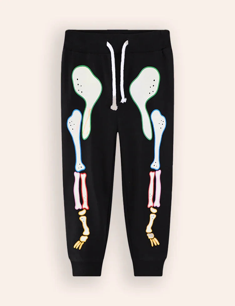 Halloween Skeleton Luminous Sweatpants