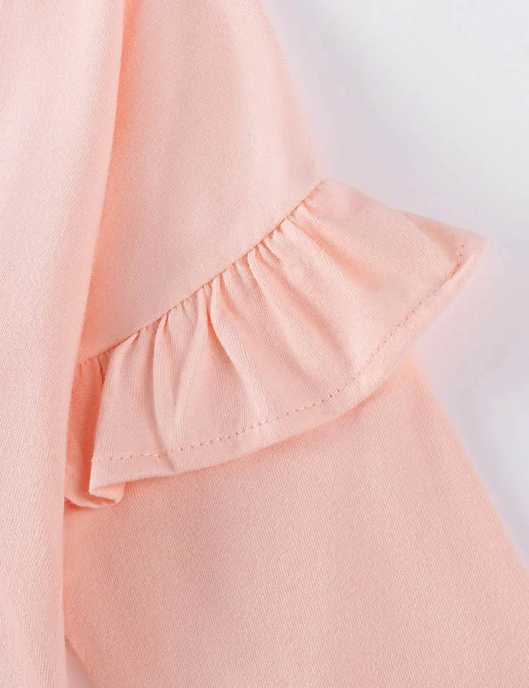 Ballet Bunny Appliqué Long Sleeves Dress