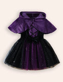 Halloween Cape Tulle Vest Dress Two-piece Set