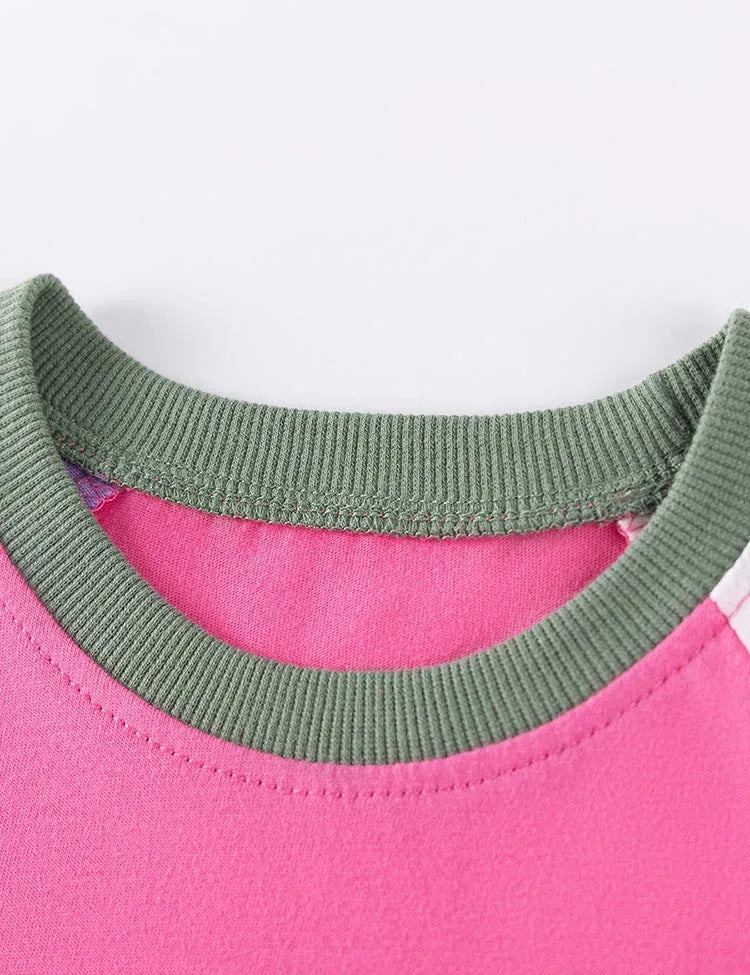 Big Unicron Appliqué Long Sleeves Dress