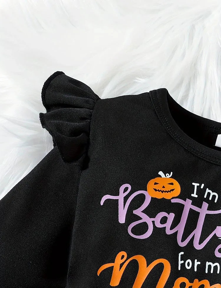 Halloween Alphabet Print Tulle Dress