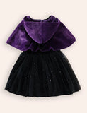 Halloween Cape Tulle Vest Dress Two-piece Set