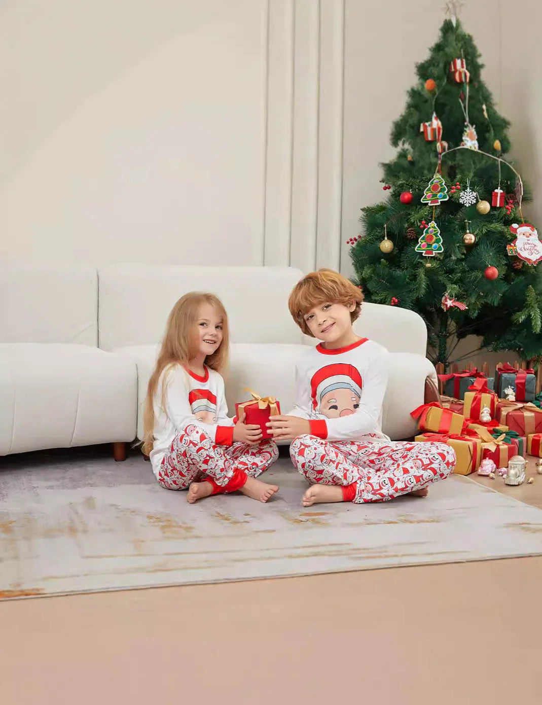 Christmas Santa Print Family Matching Pajamas Sets