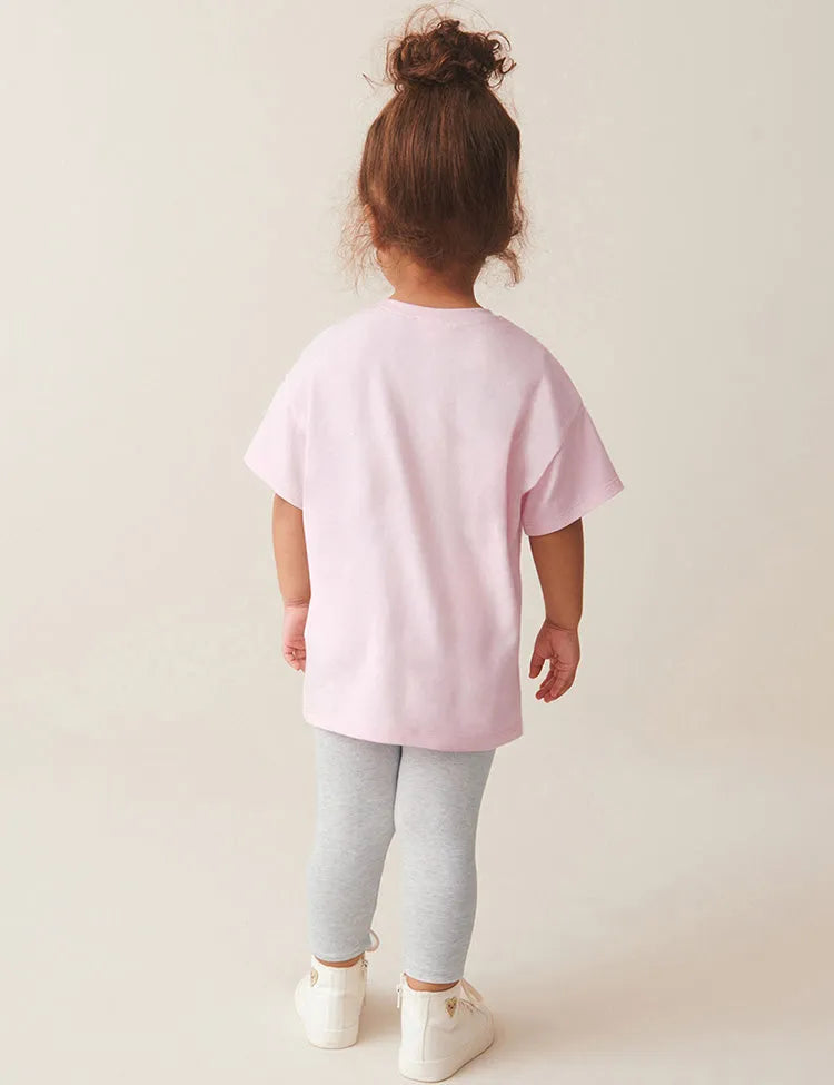 Mermaid Print Short T-Shirt and Leggings Set