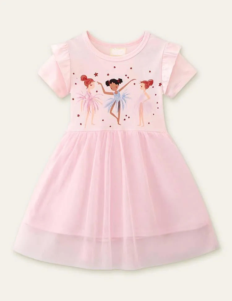 Ballet Girl Printed Dress - Mini Taylor