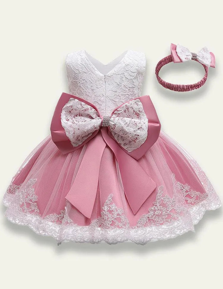 Bow Lace Party Dress - Mini Taylor