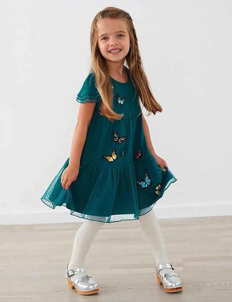 Butterfly Appliqué Tulle Mesh dress - Mini Taylor