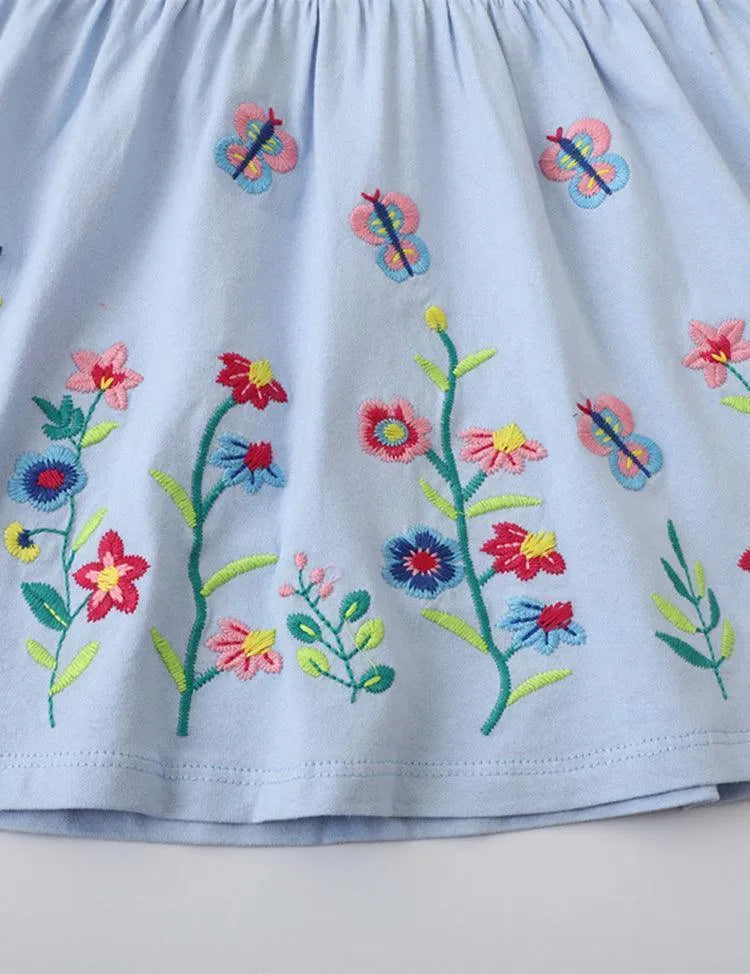 Butterfly Embroidered Long Dress - Mini Taylor
