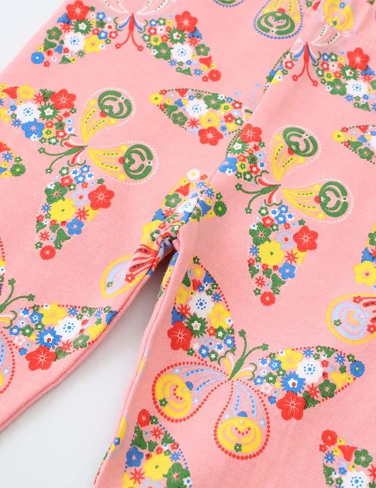 Butterfly Floral Printed Leggings - Mini Taylor