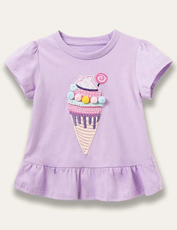 Cotton Appliqué T-shirt - Mini Taylor