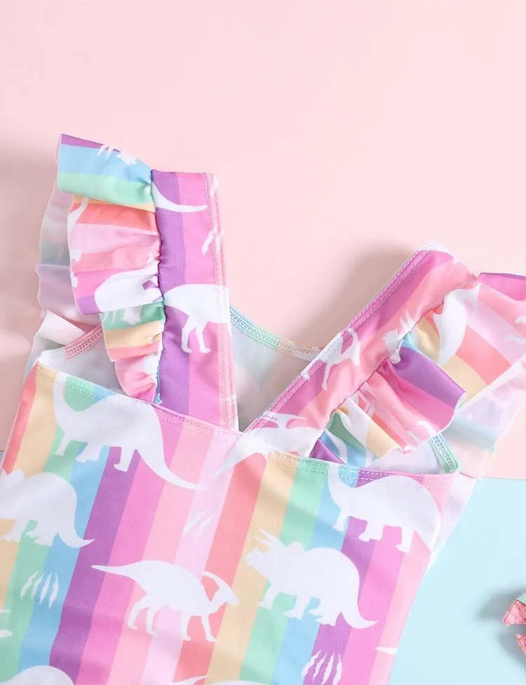 Rainbow Dinosaur Swimsuit - Mini Taylor