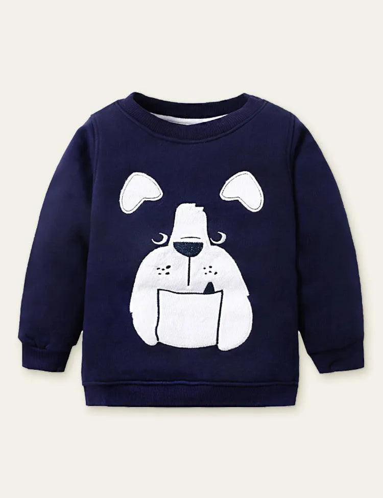 Animal Unicorn Appliqué Embroidered Sweatshirt - Mini Taylor