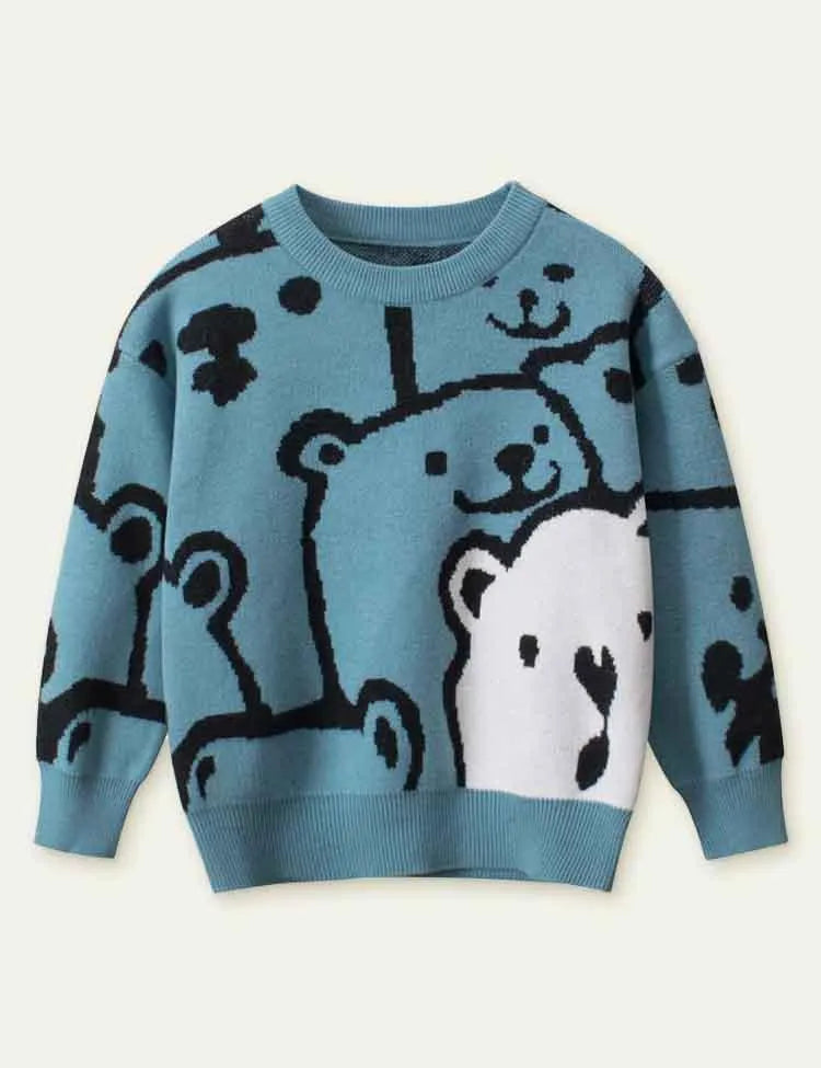 Bear Brocade Sweater - Mini Taylor