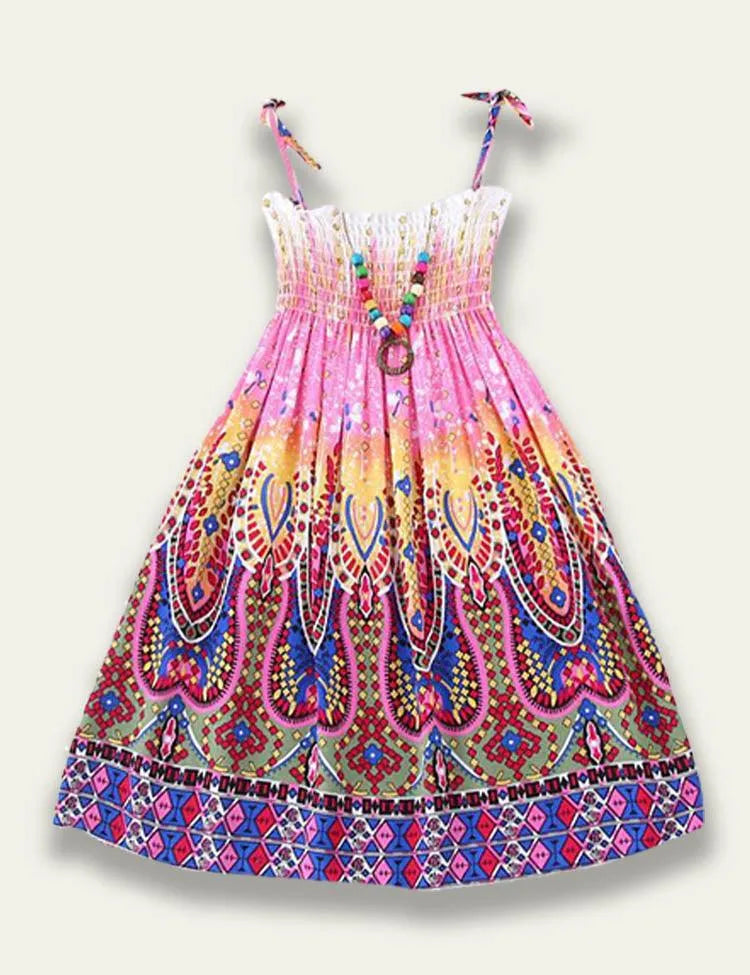 Bohemian Print Family Matching Dress - Mini Taylor