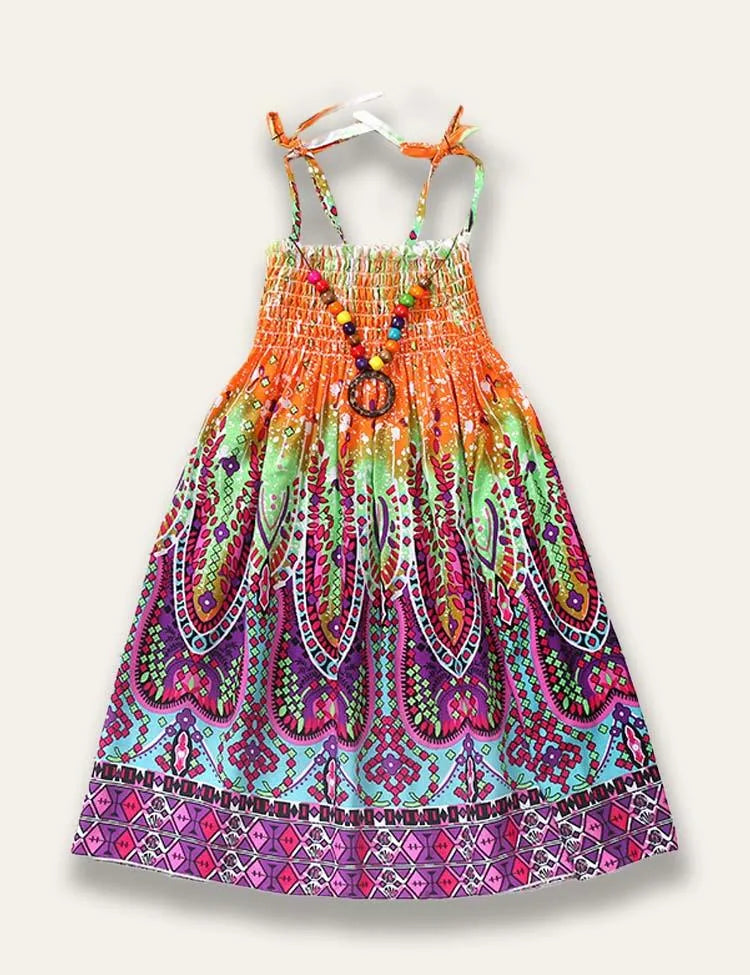 Bohemian Print Family Matching Dress - Mini Taylor