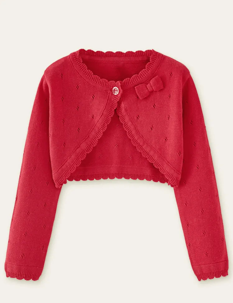 Bow Hollow out Sweater Cardigan - Mini Taylor