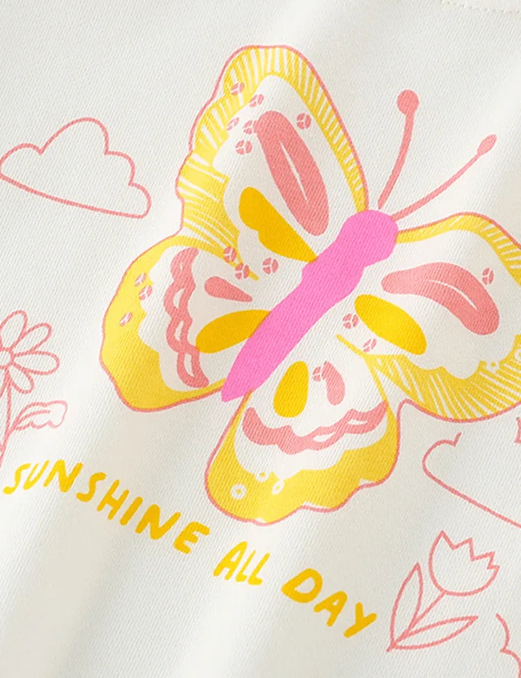 Butterfly Printed Long-Sleeve T-shirt - Mini Taylor