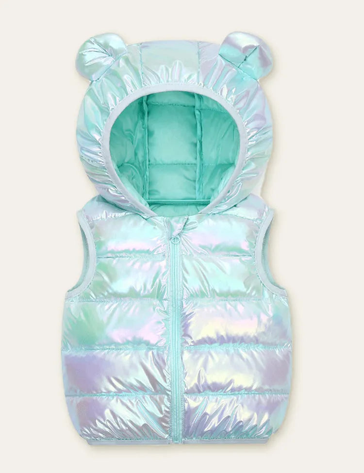 Funny Bear Zipper Design Vest Coat - Mini Taylor