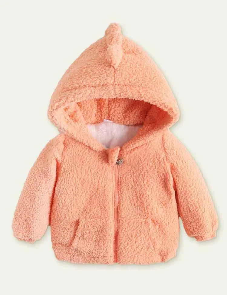 Solid Color Velvet Padded Coated Jacket - Mini Taylor