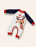 Cartún na Nollag Reindeer Clóbhuailte Teaghlaigh Pyjamas Meaitseála
