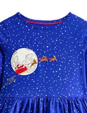 Christmas Santa Claus Bunny Appliqué Dress