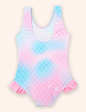 Mermaid Print Lace Swimsuit