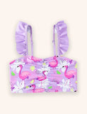 Flamingo Printed Swimsuit Set