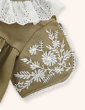 Sweet Flower Embroidered Dress