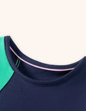 Color Polka Dot Applique Dress