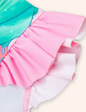 Mermaid Print Lace Swimsuit