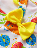 Summer Fruit Print Lace Swimsuit
