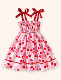 Cherry Suspender Printed Dress