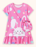 Cute Rabbit Printed Dress