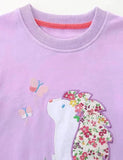 Geansaí Appliqué Gráinneog Floral