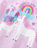 Unicorn Printed Round Neck T-shirt - Mini Taylor