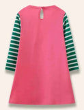 Appliqué Cara na Nollag gúna Colorblocked