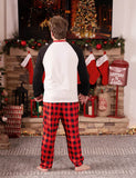 Christmas Family Matching Santa Print Raglan Sleeves Pajamas Sets